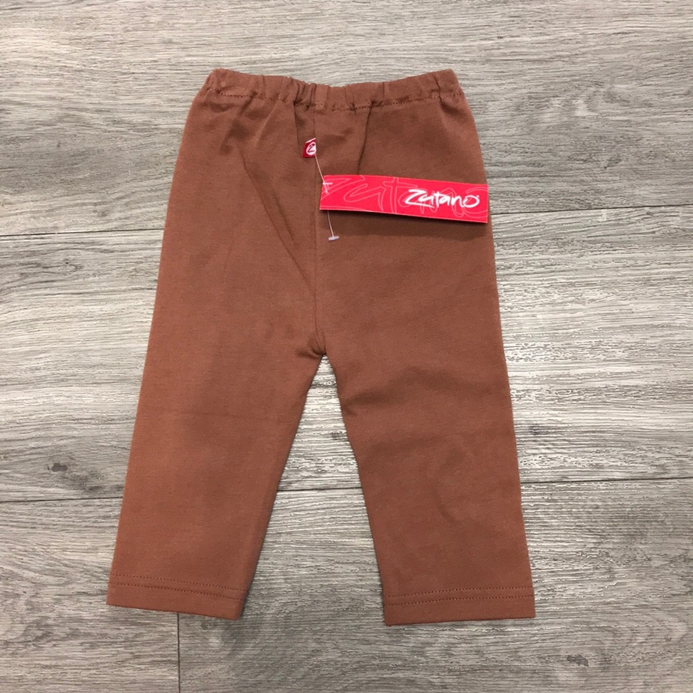 Primary solid pant in chocolate size 6m